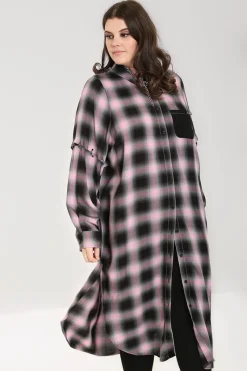 Hell Bunny Hayley Shirt Dress Pink Online