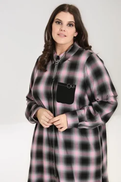 Hell Bunny Hayley Shirt Dress Pink Online