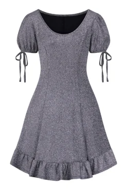 Hell Bunny Haze Mini Dress Silver Best