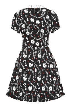 Hell Bunny Heart Lock Mini Dress Black Best