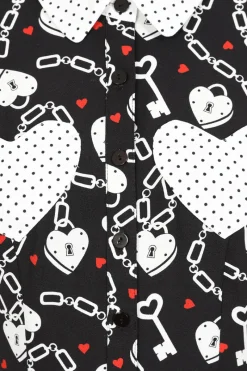 Hell Bunny Heart Lock Mini Dress Black Best