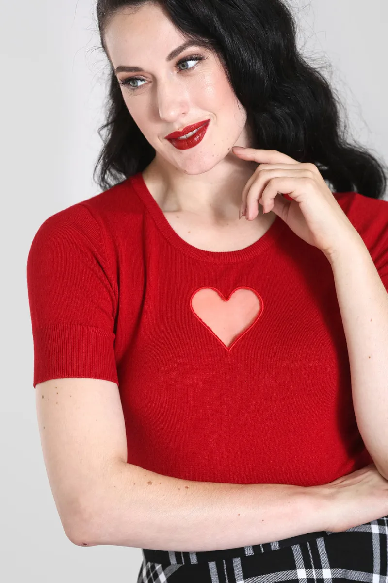 Hell Bunny Heart Top