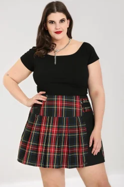 Hell Bunny Heather Mini Skirt Black