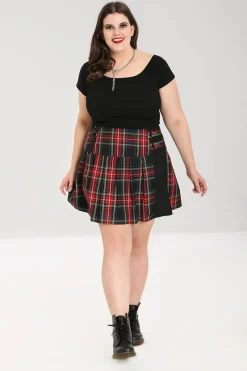 Hell Bunny Heather Mini Skirt Black