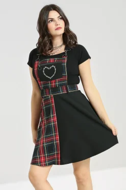 Hell Bunny Heather Pinafore Dress Black Sale
