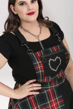 Hell Bunny Heather Pinafore Dress Black Sale