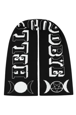 Hell Bunny Hello Goodbye Scarf Black/White Hot