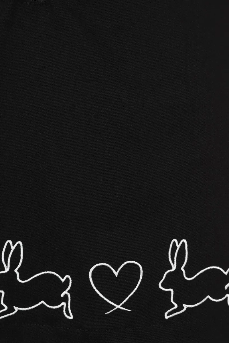 Hell Bunny Hop Along Mini Skirt Black New