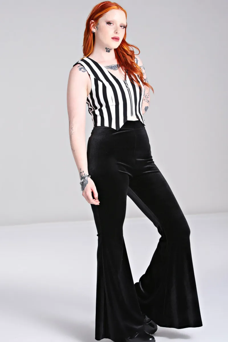 Hell Bunny Iggy Trousers Black Hot