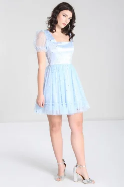 Hell Bunny Infinity Mini Dress Blue Outlet