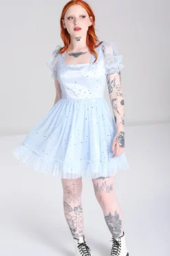 Hell Bunny Infinity Mini Dress Blue Outlet