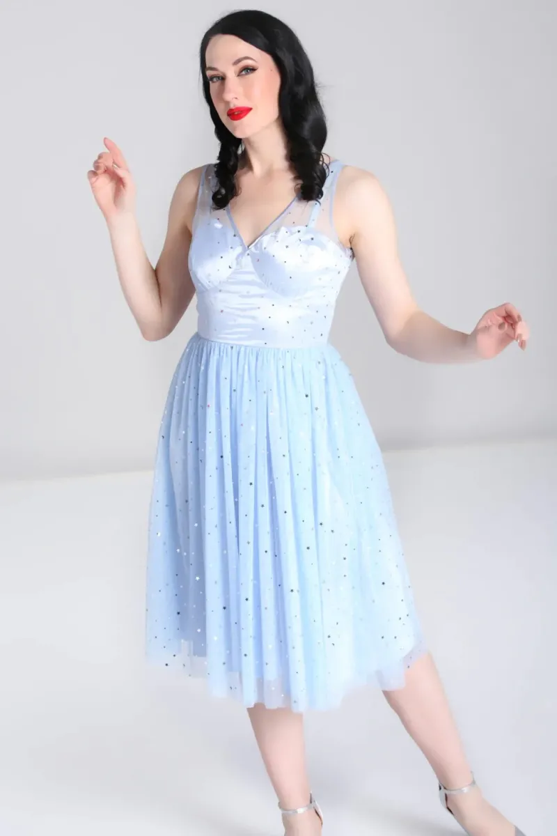 Hell Bunny Infinity 50's Dress Blue Outlet