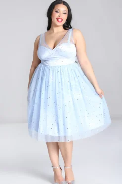 Hell Bunny Infinity 50's Dress Blue Outlet