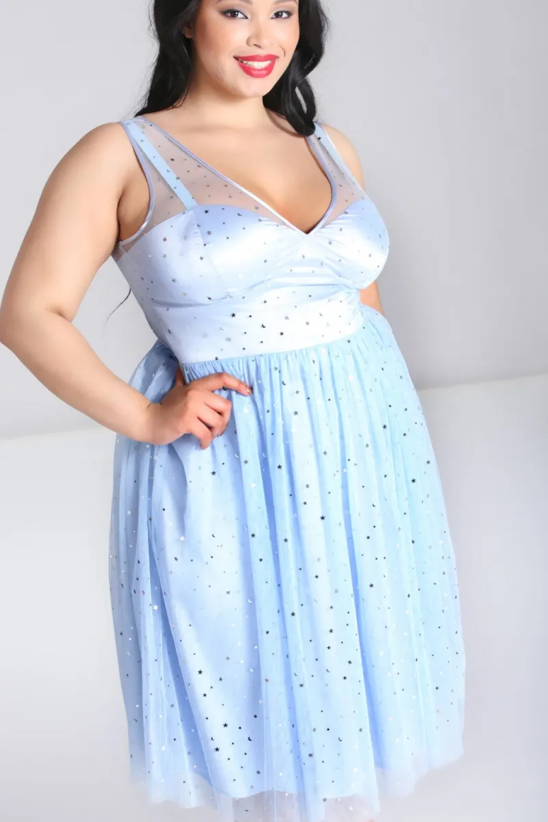 Hell Bunny Infinity 50's Dress Blue Outlet