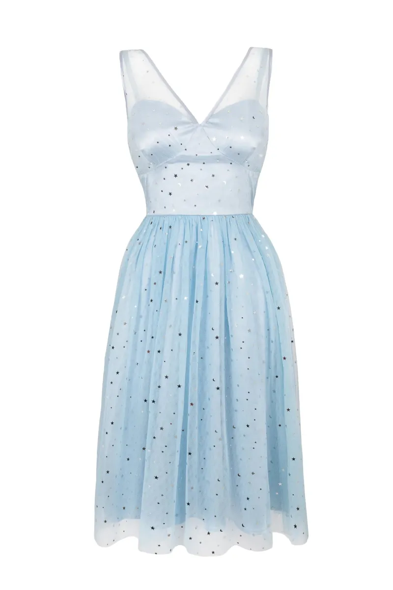 Hell Bunny Infinity 50's Dress Blue Outlet