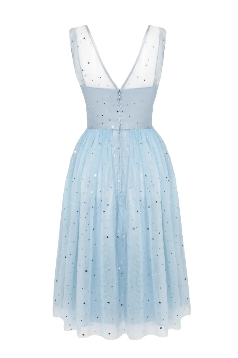 Hell Bunny Infinity 50's Dress Blue Outlet