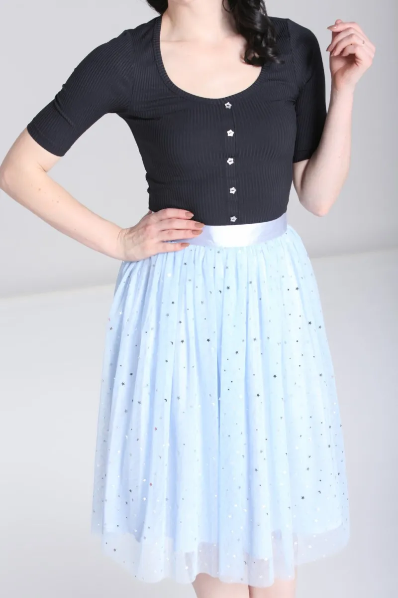 Hell Bunny Infinity 50'S Skirt Blue Discount