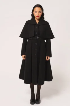 Hell Bunny Ingrid Coat Black Sale