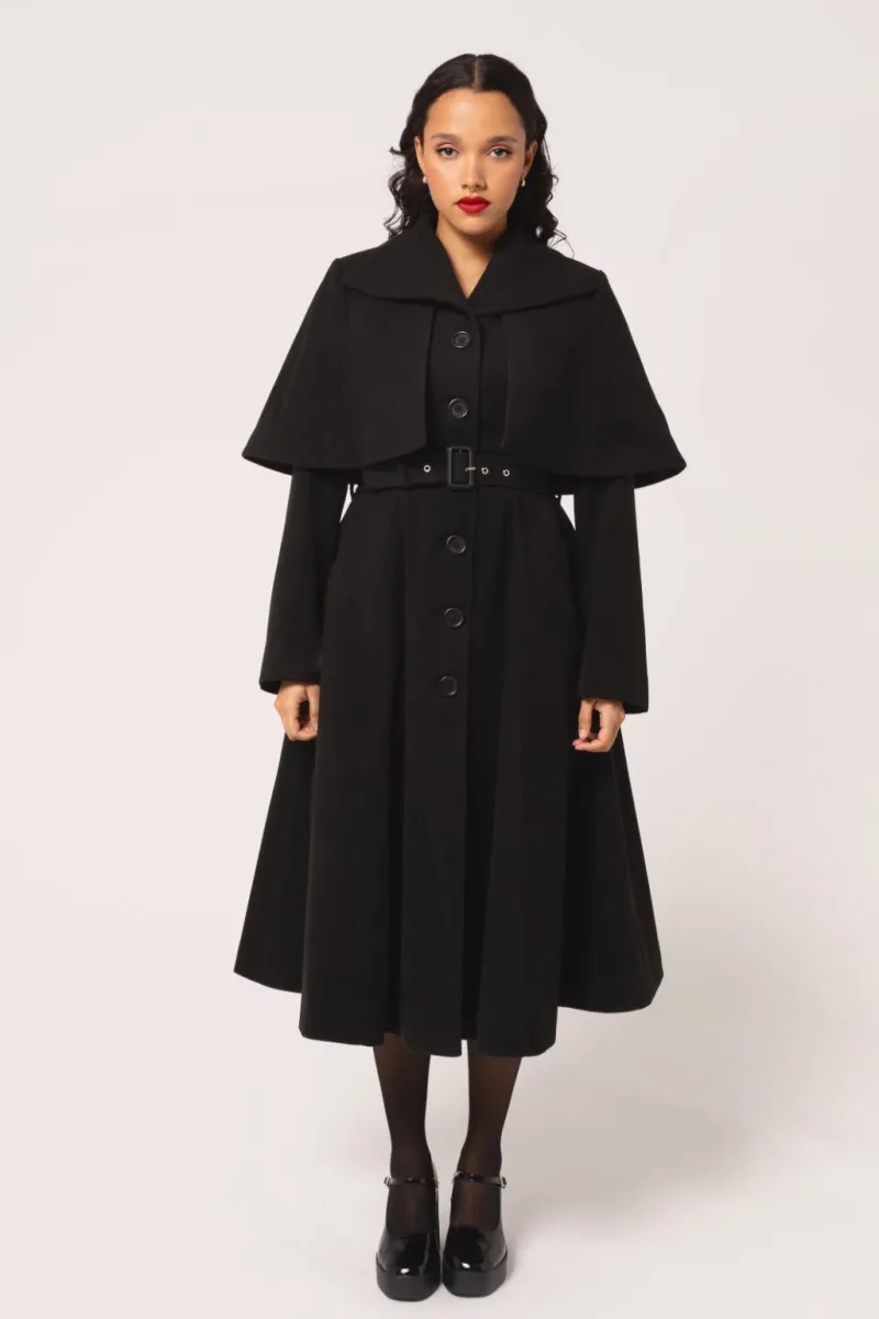 Hell Bunny Ingrid Coat Black Sale