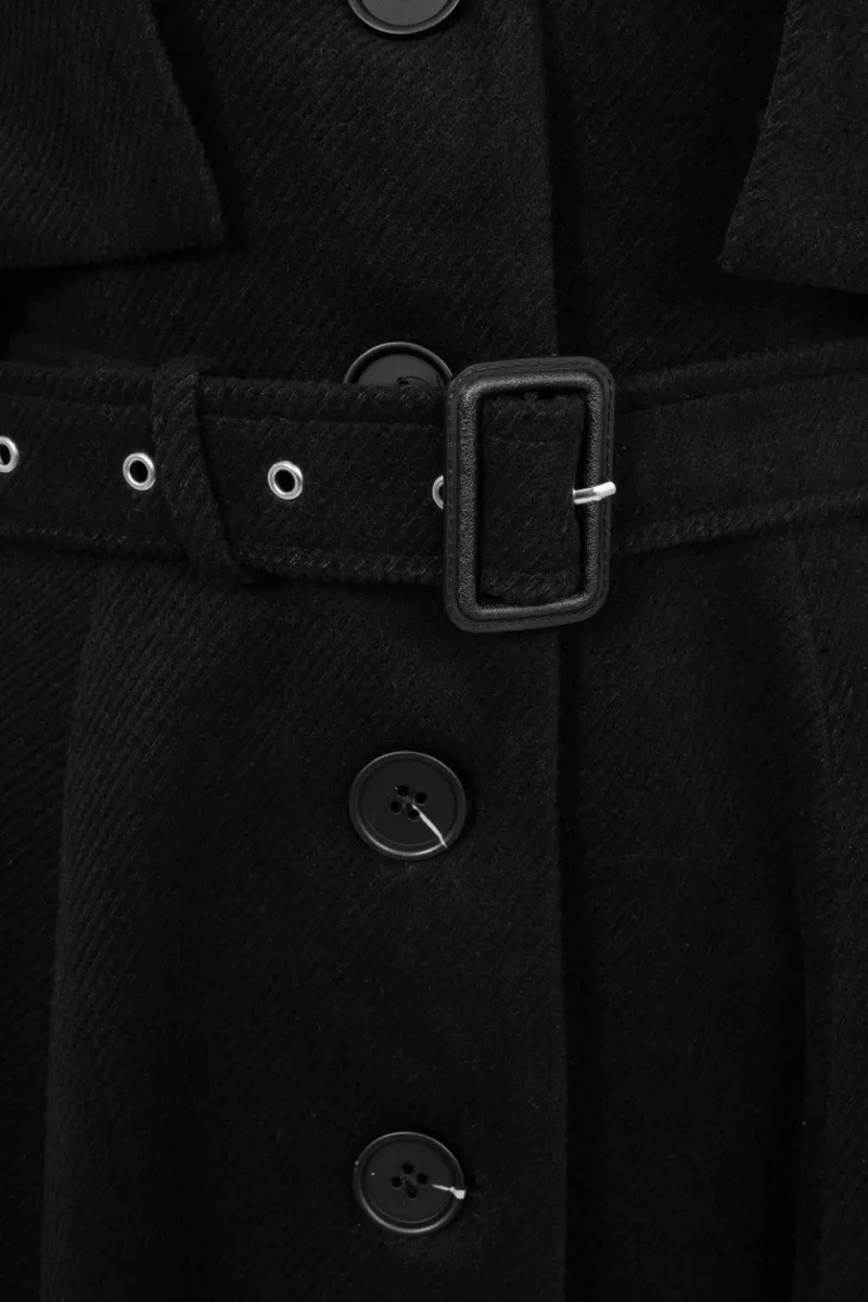 Hell Bunny Ingrid Coat Black Sale