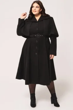 Hell Bunny Ingrid Coat Black Sale