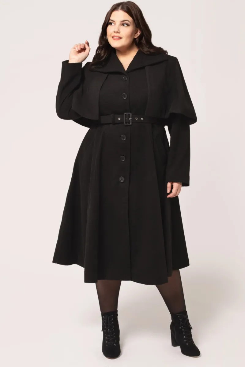 Hell Bunny Ingrid Coat Black Sale