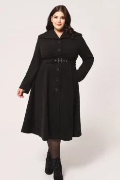Hell Bunny Ingrid Coat Black Sale
