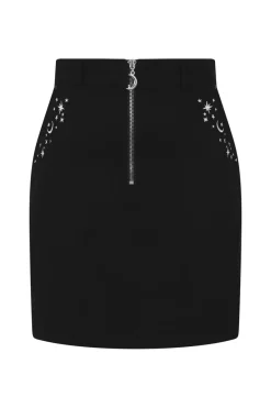 Hell Bunny Interstellar Mini Skirt Black Clearance