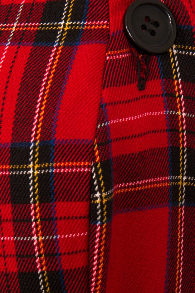 Hell Bunny Irvine Pinafore Dress Red Hot