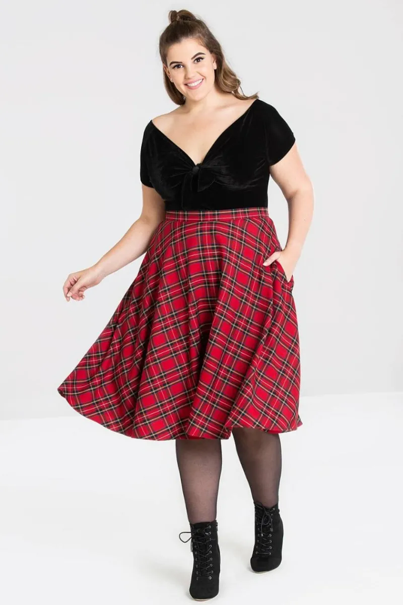 Hell Bunny Irvine 50's Skirt Red Discount