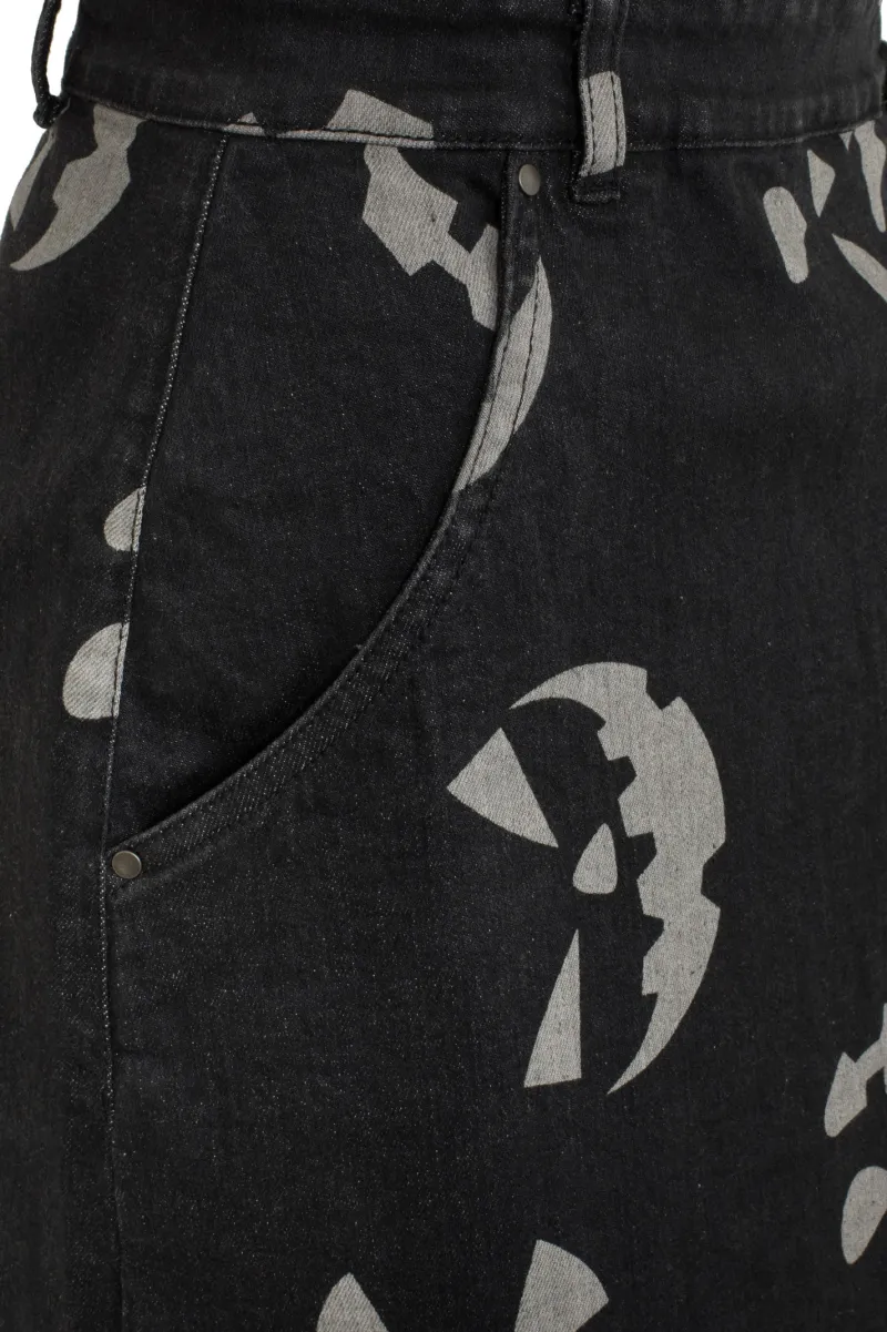 Hell Bunny Jack-O-Lantern Pinafore Dress Black