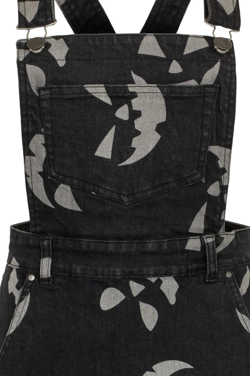 Hell Bunny Jack-O-Lantern Pinafore Dress Black