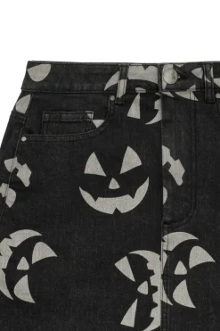 Hell Bunny Jack-O-Lantern Skirt Black