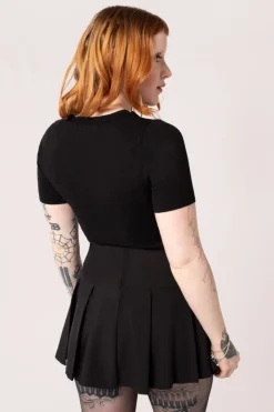 Hell Bunny Jack-O-Lantern Top Black/Orange Sale