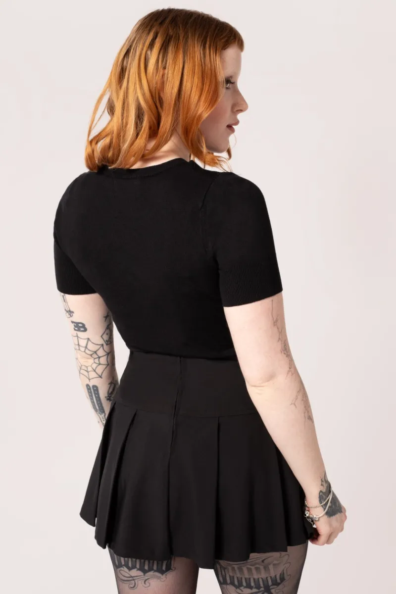 Hell Bunny Jack-O-Lantern Top Black/Orange Sale