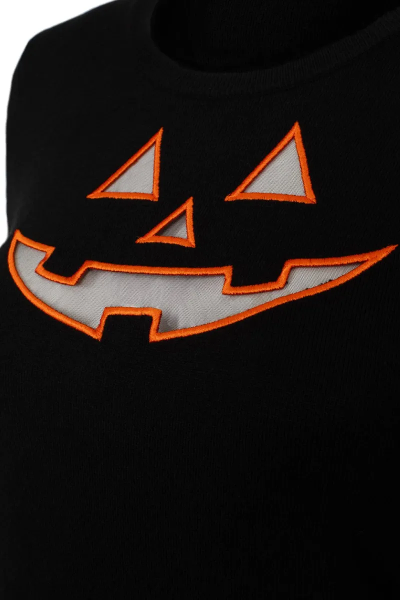 Hell Bunny Jack-O-Lantern Top Black/Orange Sale