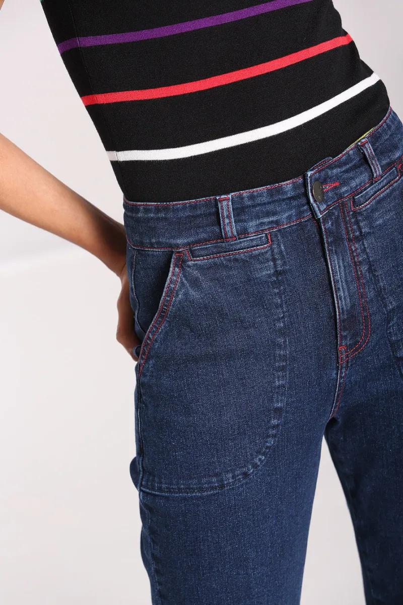 Hell Bunny Jaclyn Jeans Blue Best