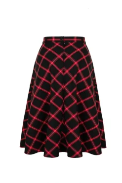 Hell Bunny Janine Skirt Black/Red New