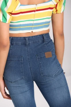 Hell Bunny Janis Jeans Blue Online