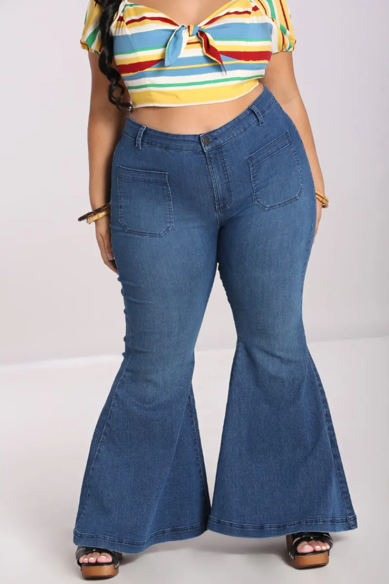 Hell Bunny Janis Jeans Blue Online