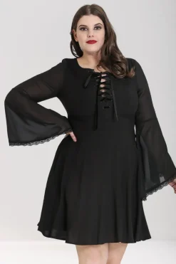 Hell Bunny Jett Mini Dress Black Outlet