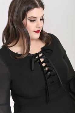 Hell Bunny Jett Mini Dress Black Outlet