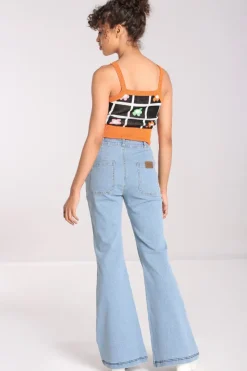 Hell Bunny Jill Jeans Blue Hot