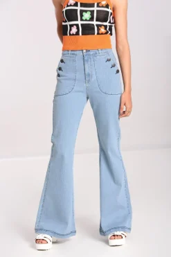 Hell Bunny Jill Jeans Blue Hot