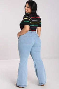 Hell Bunny Jill Jeans Blue Hot