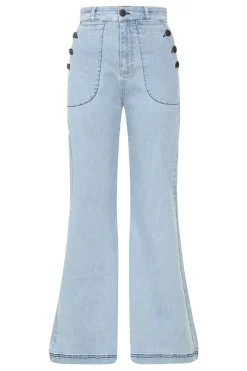 Hell Bunny Jill Jeans Blue Hot