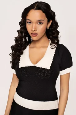 Hell Bunny Joanie Top Black Sale