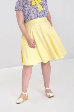 Hell Bunny Joy Mid Skirt Yellow Sale