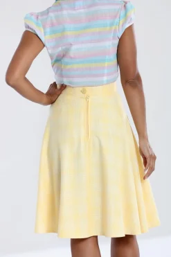 Hell Bunny Joy Mid Skirt Yellow Sale