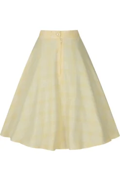 Hell Bunny Joy Mid Skirt Yellow Sale